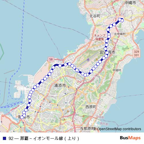 92 bus Line Map