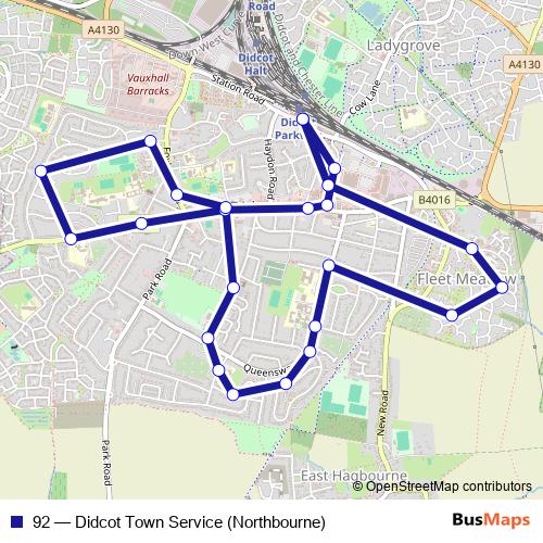 92 bus Line Map