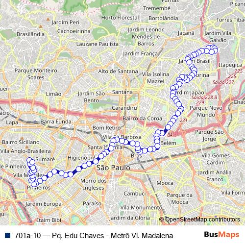 701a-10 bus Line Map