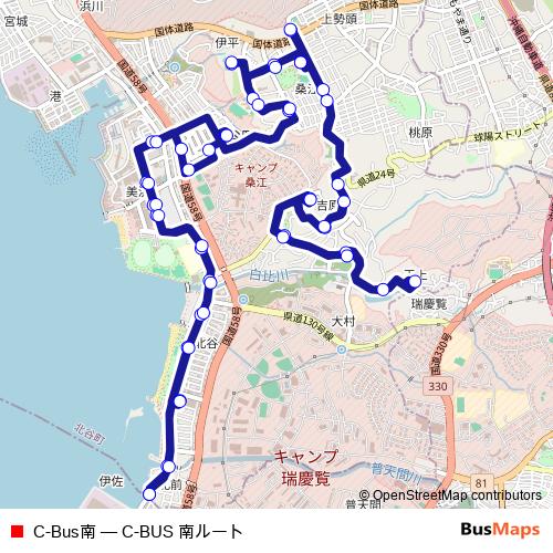 C-Bus南 bus Line Map
