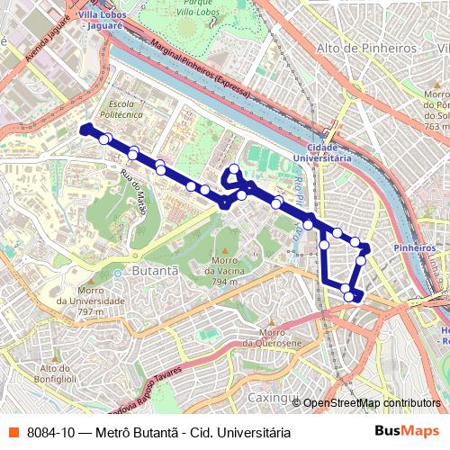 8084-10 bus Line Map