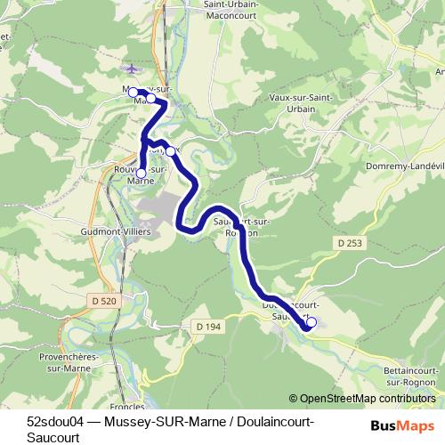 52sdou04 bus Line Map