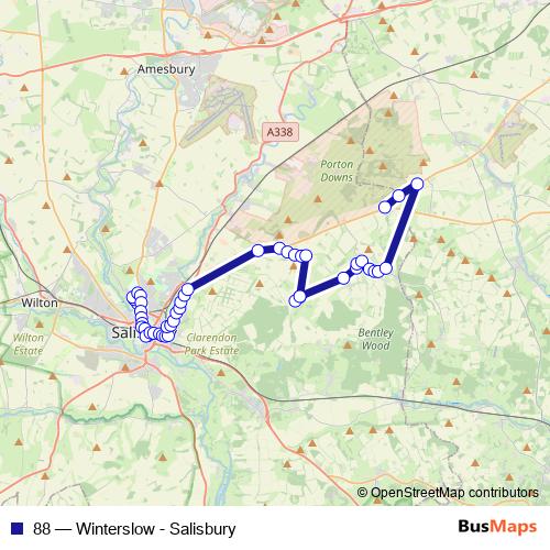 88 bus Line Map