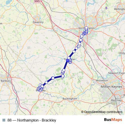 88 bus Line Map