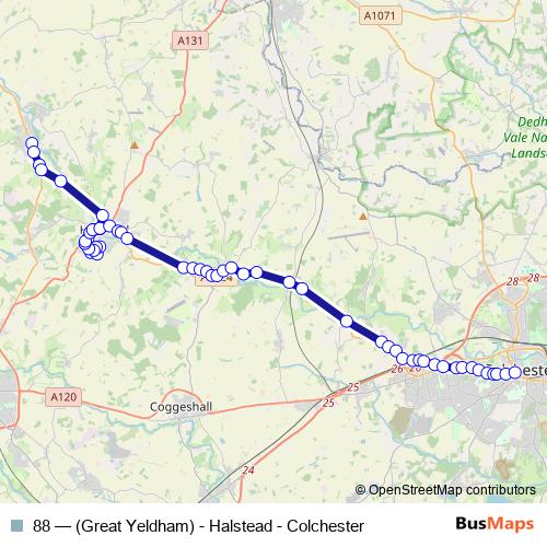 88 bus Line Map