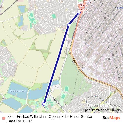88 bus Line Map