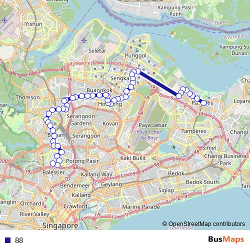 88 bus Line Map