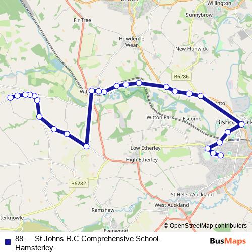 88 bus Line Map