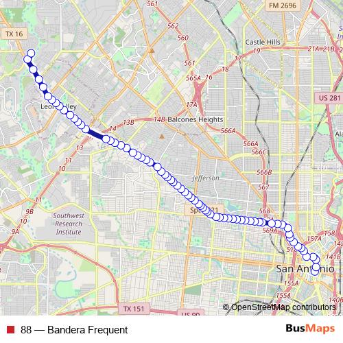 88 bus Line Map