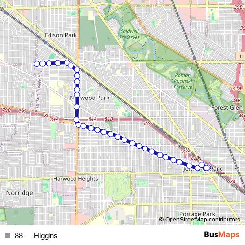 88 bus Line Map