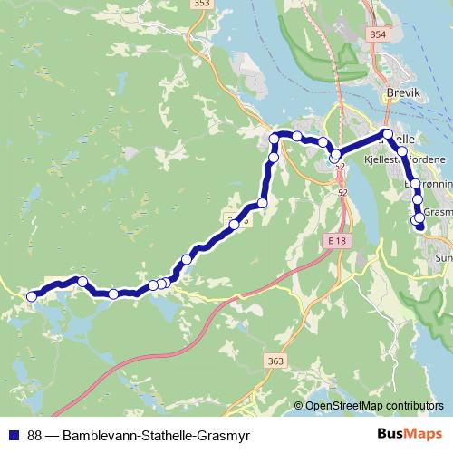 88 bus Line Map