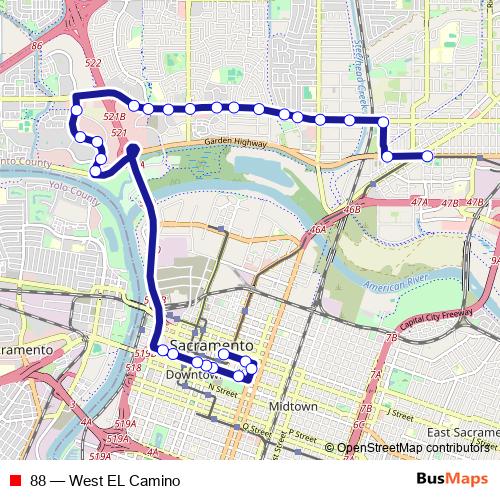 88 bus Line Map