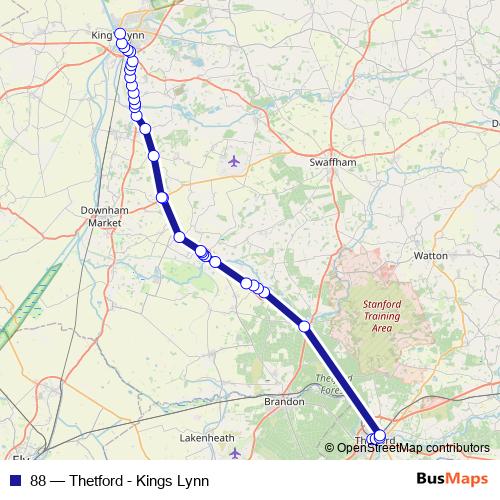 88 bus Line Map