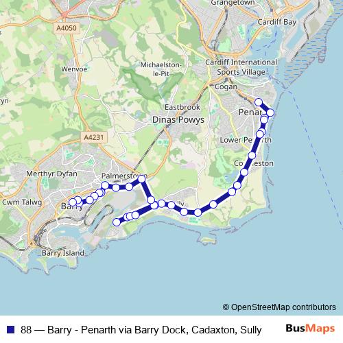 88 bus Line Map