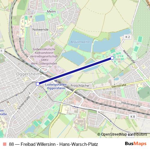 88 bus Line Map