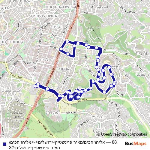 88 bus Line Map