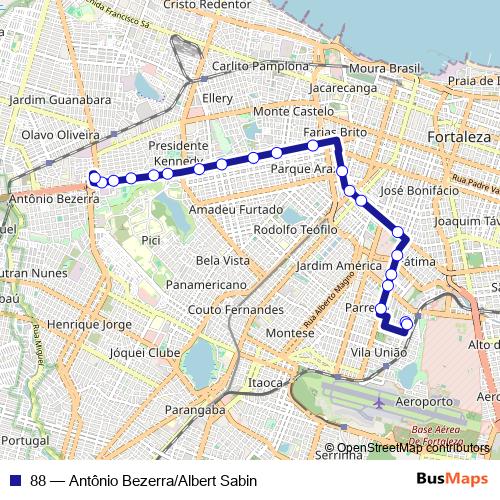 88 bus Line Map