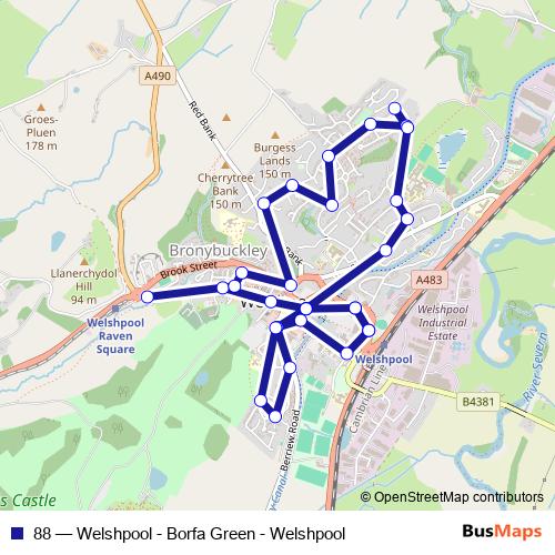 88 bus Line Map