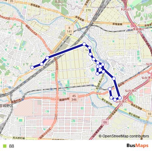 88 bus Line Map