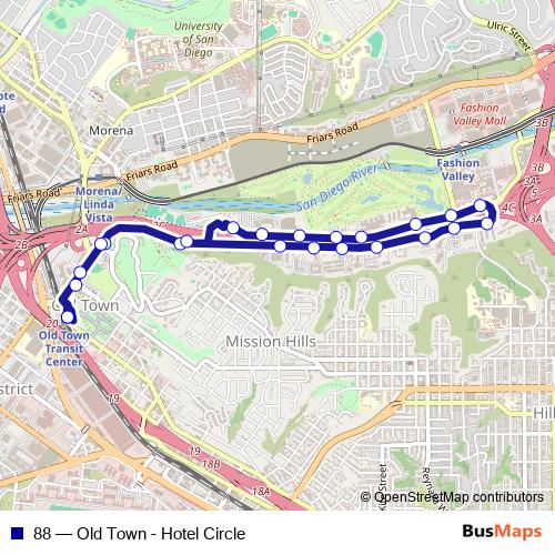 88 bus Line Map