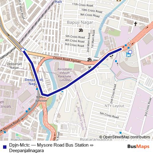 Dpjn-Mctc bus Line Map