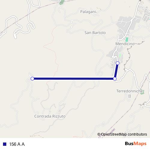 156 A A bus Line Map