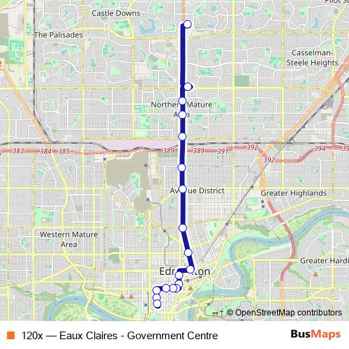 120x bus Line Map