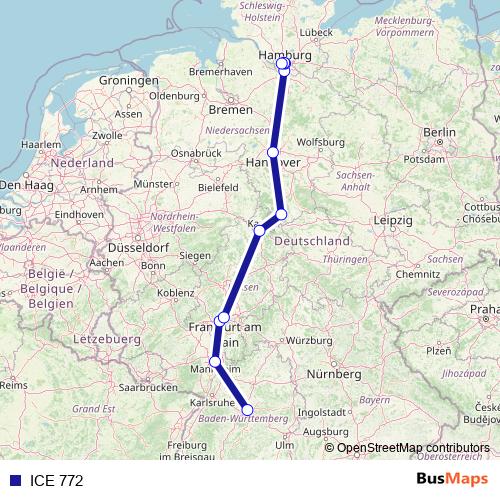 ICE 772 rail Line Map