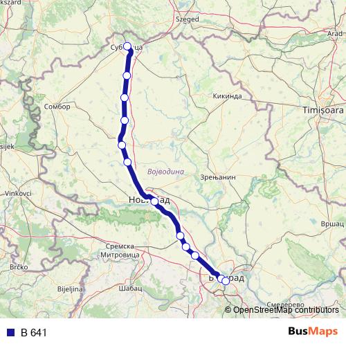 B 641 rail Line Map