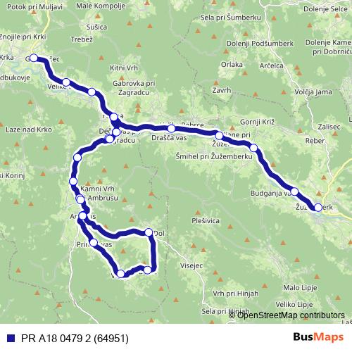 PR A18 0479 2 (64951) bus Line Map