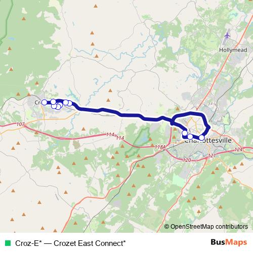 Croz-E* bus Line Map