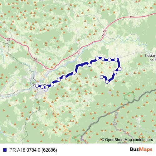 PR A18 0784 0 (62886) bus Line Map