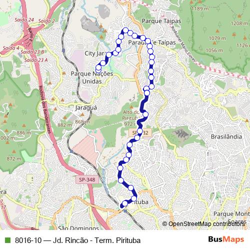 8016-10 bus Line Map