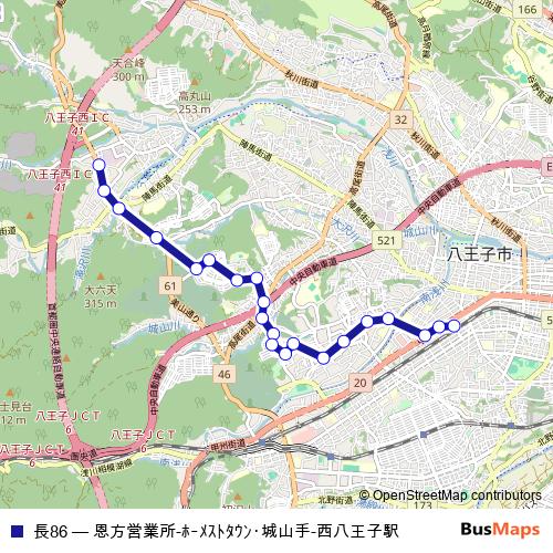 長86 bus Line Map