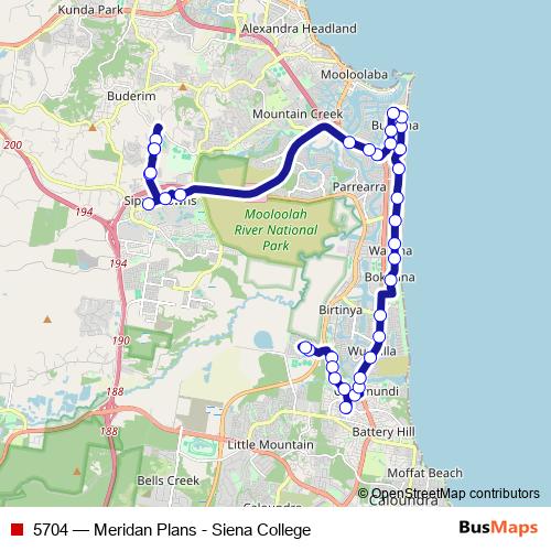 5704 bus Line Map