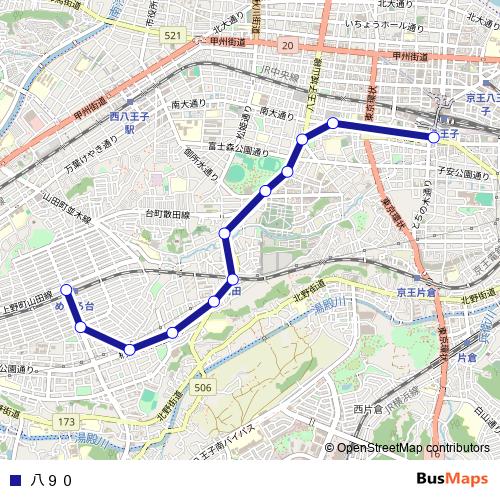 八９０ bus Line Map