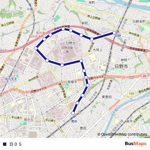 日０５ bus Line Map