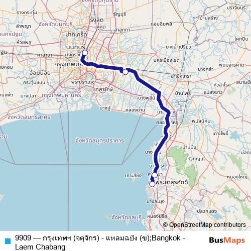 9909 bus Line Map