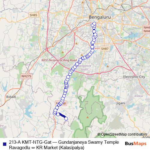 213-A KMT-NTG-Gat bus Line Map