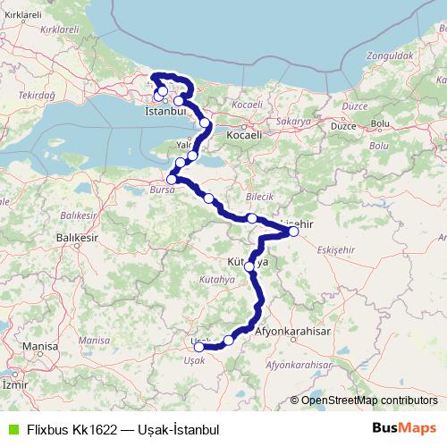 Flixbus Kk1622 bus Line Map