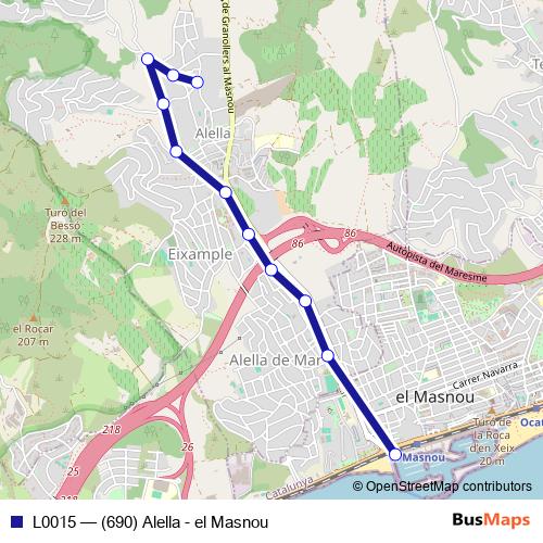 L0015 bus Line Map