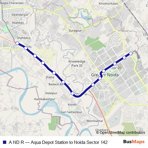 A ND R metro Line Map