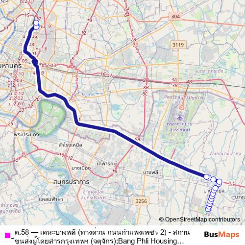 ต.58 bus Line Map