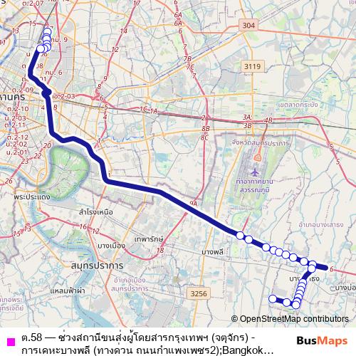 ต.58 bus Line Map