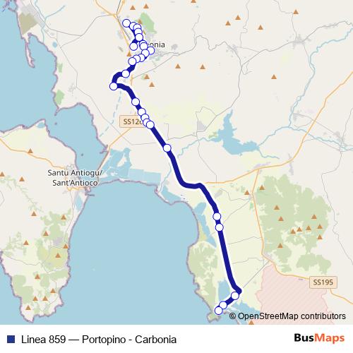 Linea 859 bus Line Map
