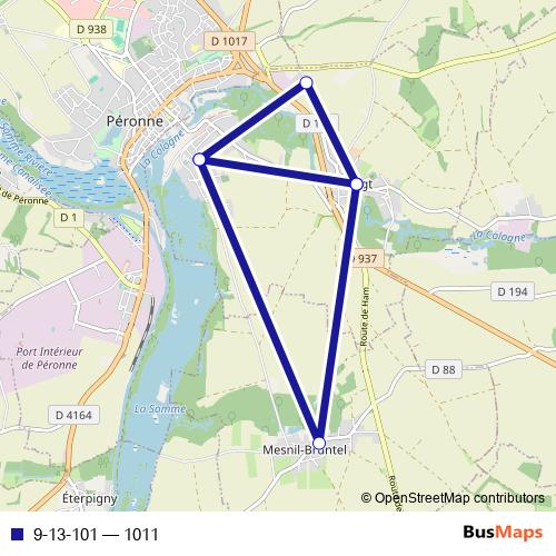 9-13-101 bus Line Map