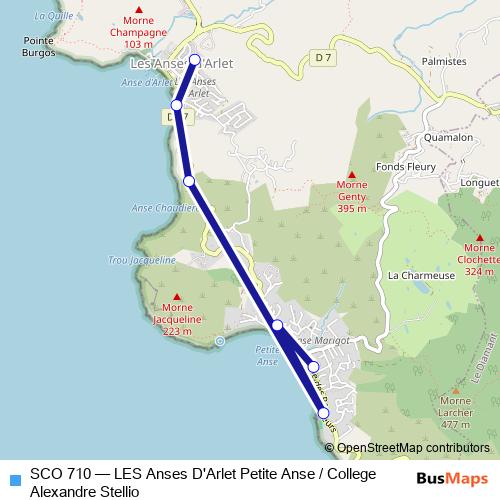 SCO 710 bus Line Map