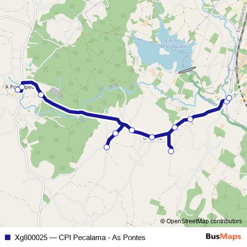 Xg800025 bus Line Map