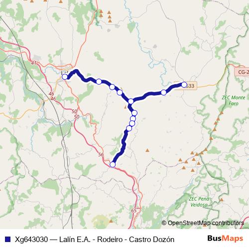 Xg643030 bus Line Map
