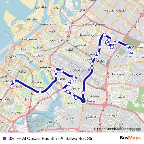 32c bus Line Map